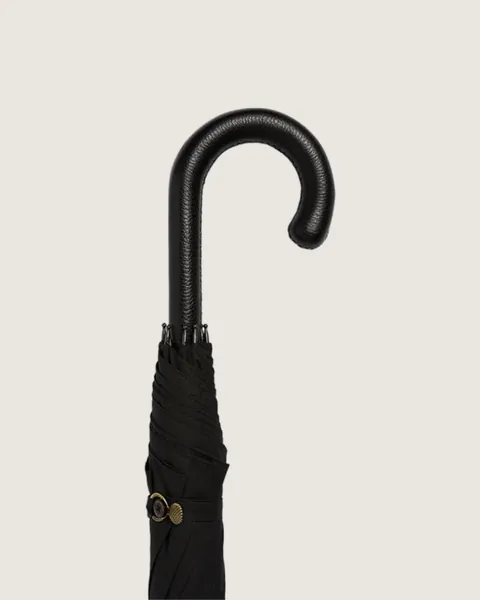 Leather crook, solid maple, black canopy