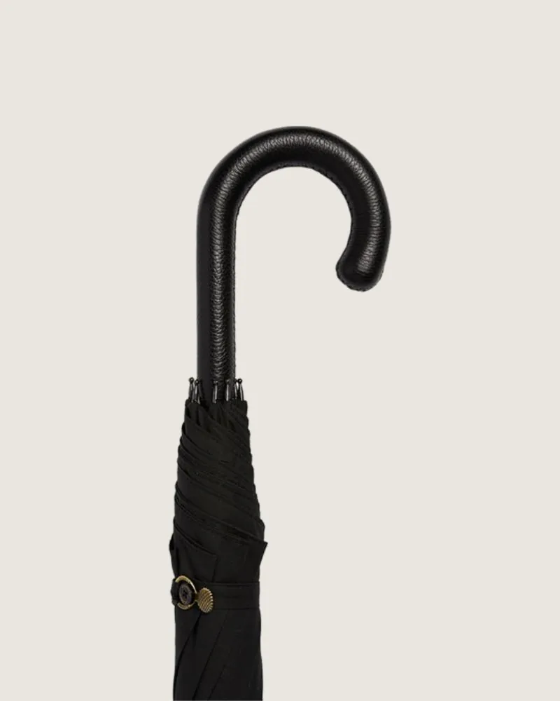 Leather crook, solid maple, black canopy